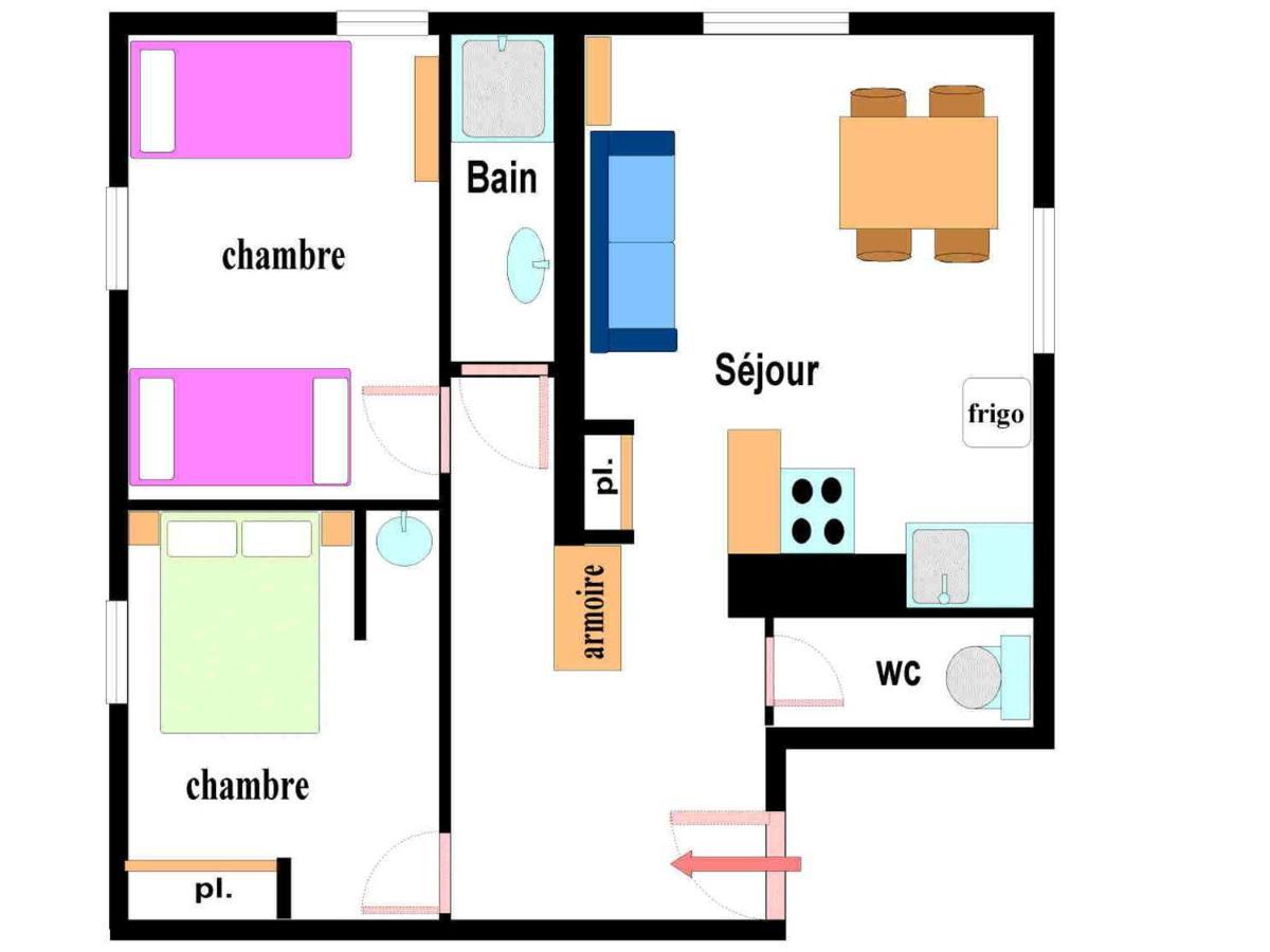 Appartement 5 Personnes Val Cenis, 2 Ch, Draps Fournis - Fr-1-508-253 Lanslebourg-Mont-Cenis Bagian luar foto